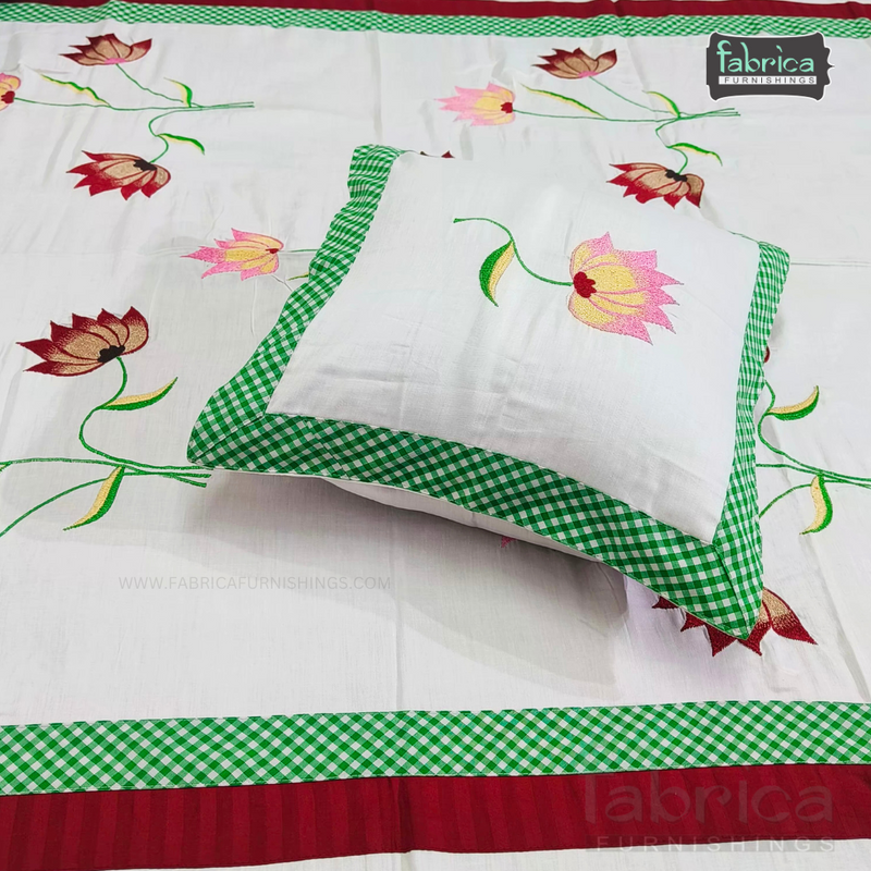 Decor classic Designer Embroider 8 pcs pure Cotton Deewan Set.