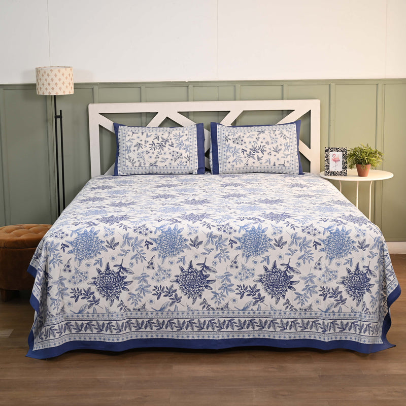 Rangriti Printed Pure Cotton Queen Size Bedsheet