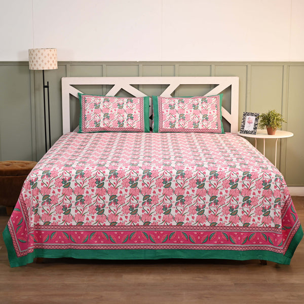 Rangriti Printed Pure Cotton Queen Size Bedsheet