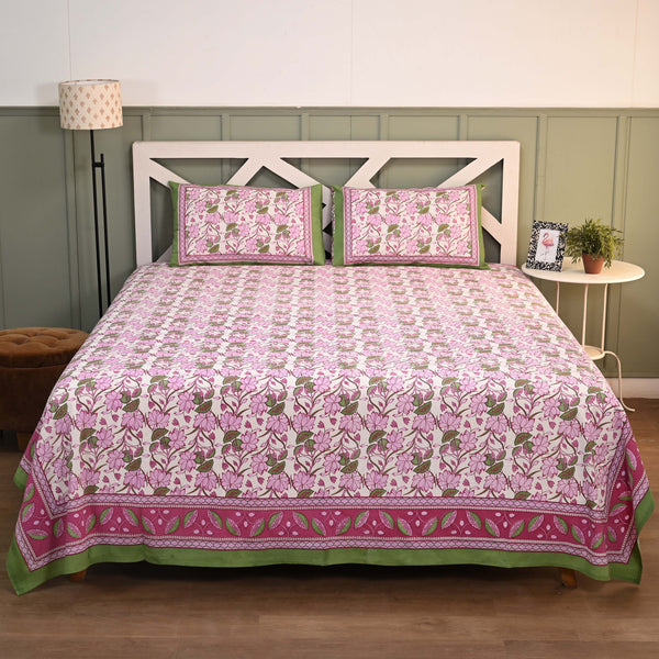 Rangriti Printed Pure Cotton Queen Size Bedsheet