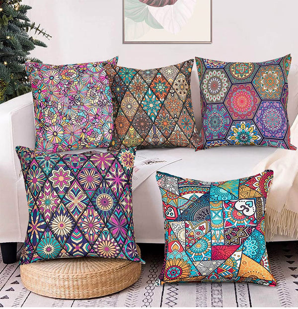 Anita's Royal Digital  Cushion Covers (SET OF 5).