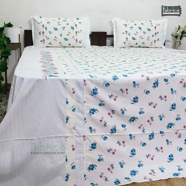 Fabby Home Designer Embroider king Size Bed Sheets