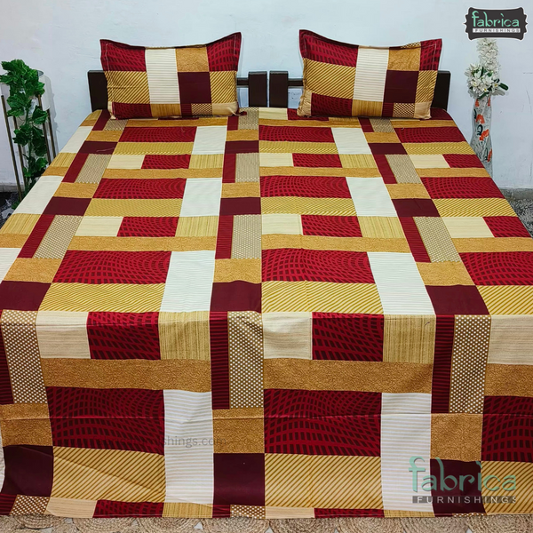 Procian premium pure cotton printed king size bedsheet