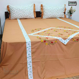 Fabby Home Designer  Embroidery King Size Bed Sheets