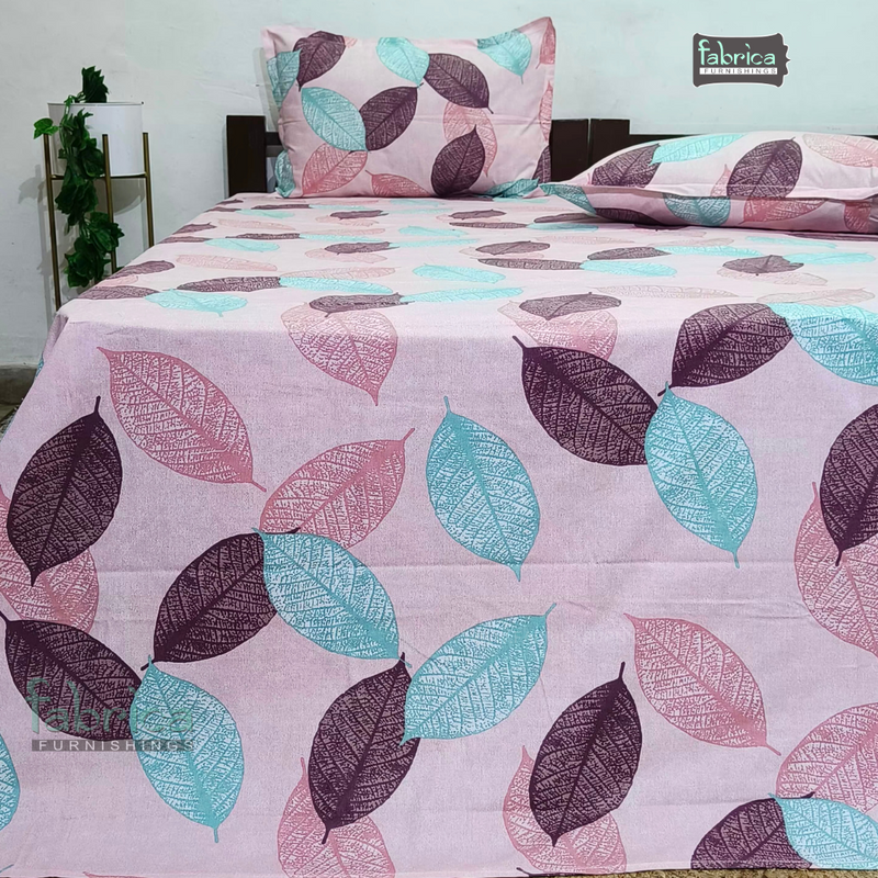 Fabby Decor Designer Print Cotton King Size Bed Sheets