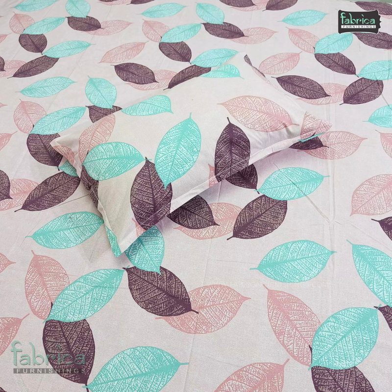 Fabby Decor Designer Print Cotton King Size Bed Sheets