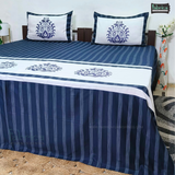 Fabby Home Designer  Embroider king Size pure cotton Bed Sheets