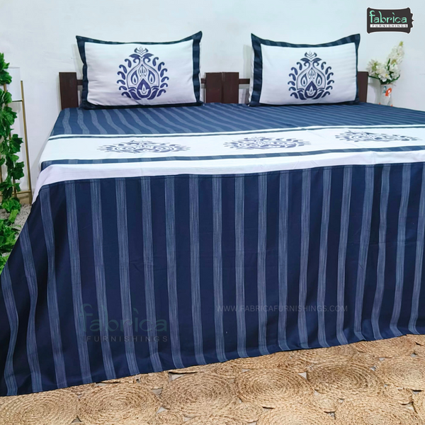 Fabby Home Designer  Embroider king Size pure cotton Bed Sheets