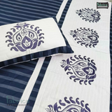 Fabby Home Designer  Embroider king Size pure cotton Bed Sheets