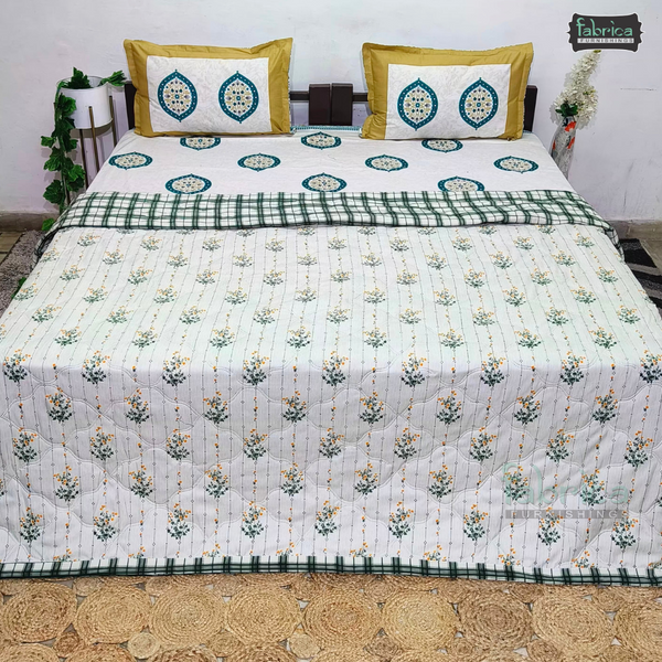 Floral Double Bed Printed Comforter(Quilt)