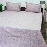 Floral Bliss King Size Pure Cotton Printed Bedsheet Set