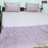 Floral Bliss King Size Pure Cotton Printed Bedsheet Set