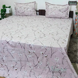 Floral Bliss King Size Pure Cotton Printed Bedsheet Set