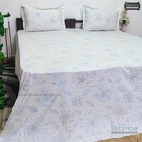 Floral Bliss King Size Pure Cotton Printed Bedsheet Set