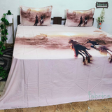 Fab Decor Pure Cotton Digital Print Super Kingsize Bedsheet (400TC)