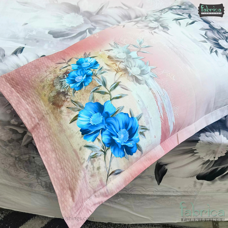 Fab Decor Pure Cotton Digital Print Super Kingsize Bedsheet (400TC)