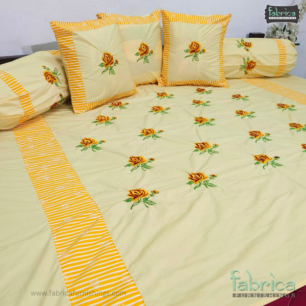 Fabby Decor classic Designer Embroider Cotton Deewan Set