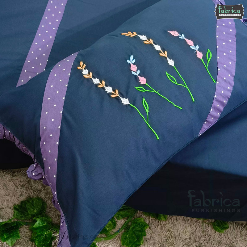 Fabby Royal Designer Embroidered king Size Bed Sheets