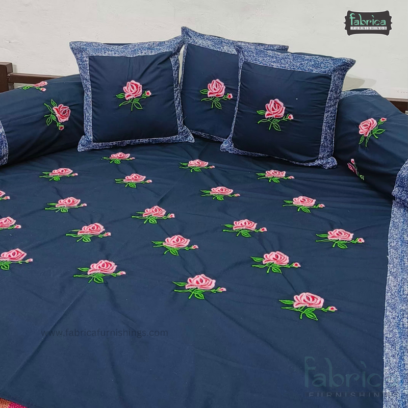 Fabby Decor classic Designer Embroider Cotton Deewan Set