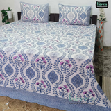 Sitara Handblock Designer Print Premium Cotton King size Bed Sheets