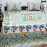 Rajwada Print King Size Pure Cotton King Size Bedsheet