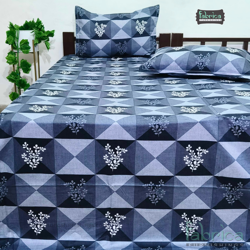 Procian premium pure cotton printed king size bedsheet