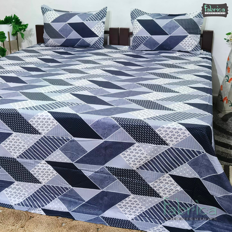 Procian premium pure cotton printed king size bedsheet