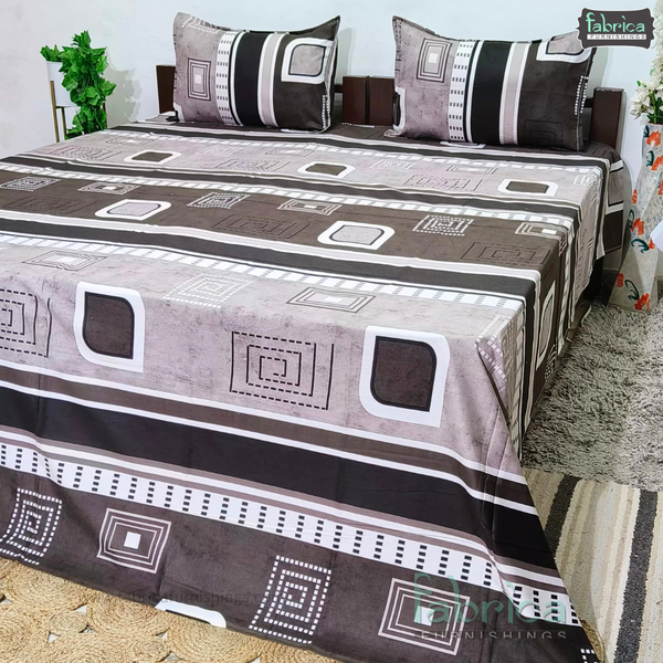 Procian premium pure cotton printed king size bedsheet