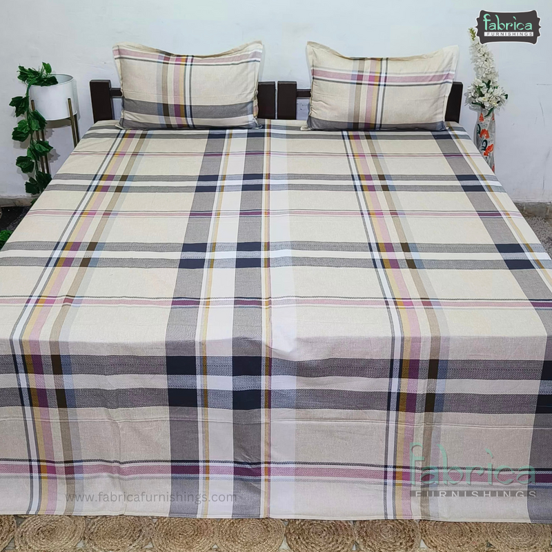 procian premium pure cotton printed king size bedsheet