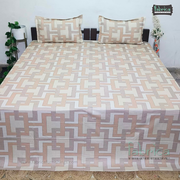 procian premium pure cotton printed king size bedsheet