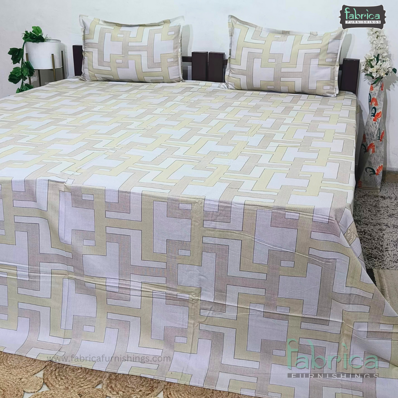 procian premium pure cotton printed king size bedsheet