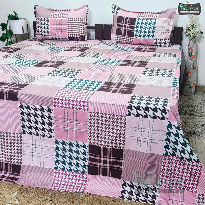 procian premium pure cotton printed king size bedsheet