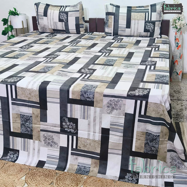 procian premium pure cotton printed king size bedsheet