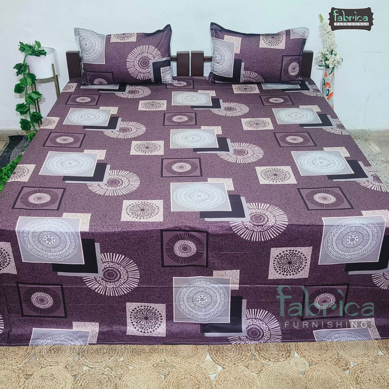 Procian premium pure cotton printed king size bedsheet