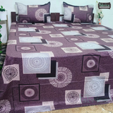 Procian premium pure cotton printed king size bedsheet