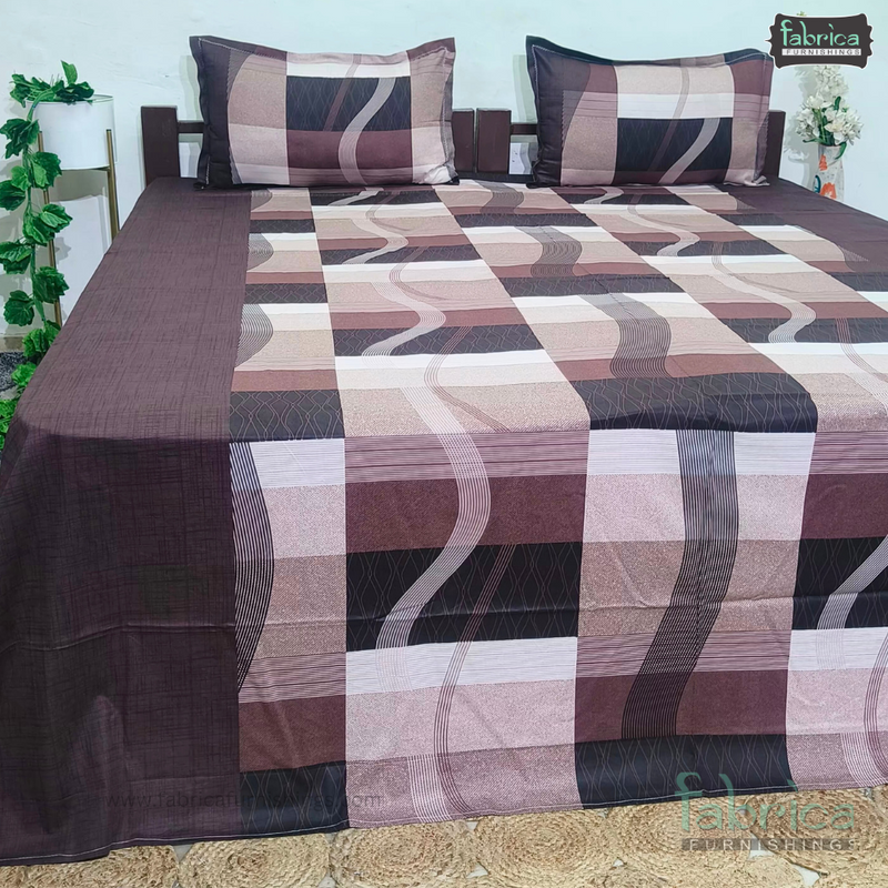 procian premium pure cotton printed king size bedsheet