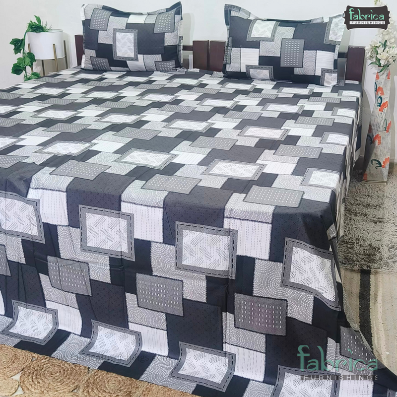 procian premium pure cotton printed king size bedsheet