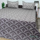 Petals Perra King Size Pure Cotton  Printed Bedsheet Set