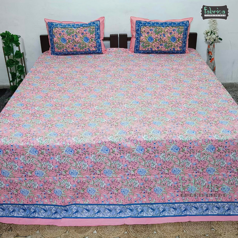 Rajwada Print King Size Pure Cotton King Size Bedsheet