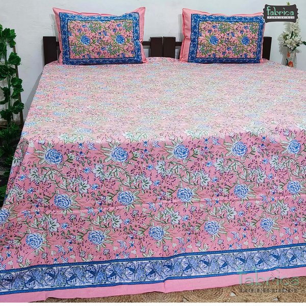 Rajwada Print King Size Pure Cotton King Size Bedsheet