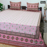 Rajwada Print King Size Pure Cotton King Size Bedsheet