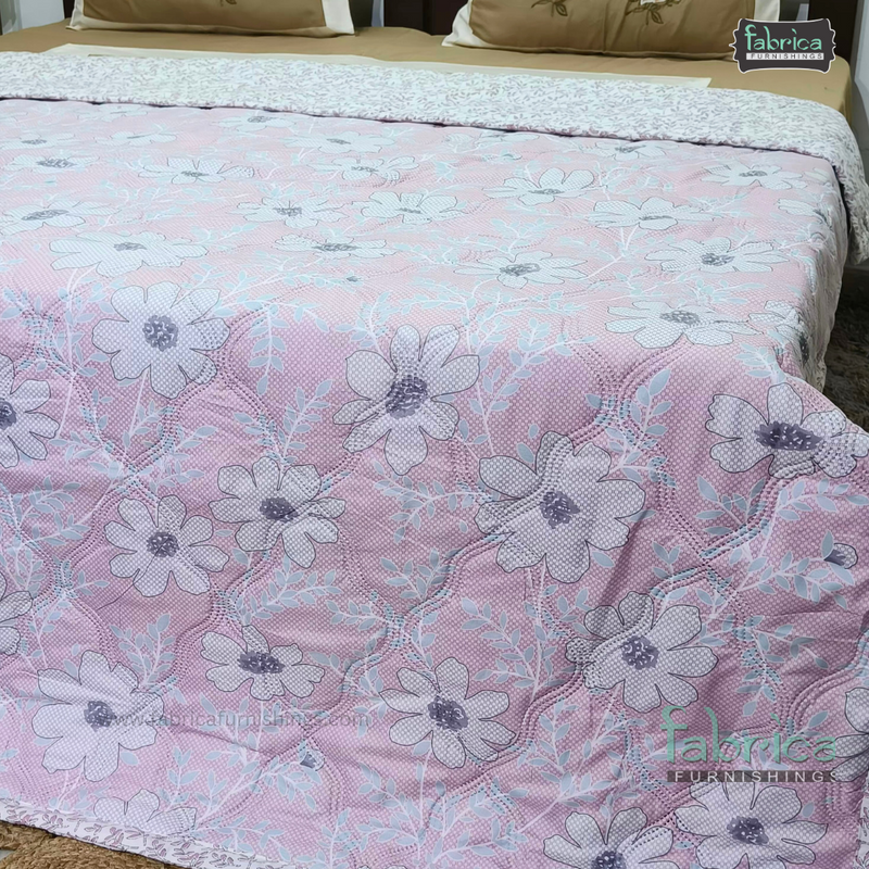 Floral Double Bed Printed Comforter(Quilt)