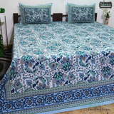 Rajwada Print King Size Pure Cotton King Size Bedsheet