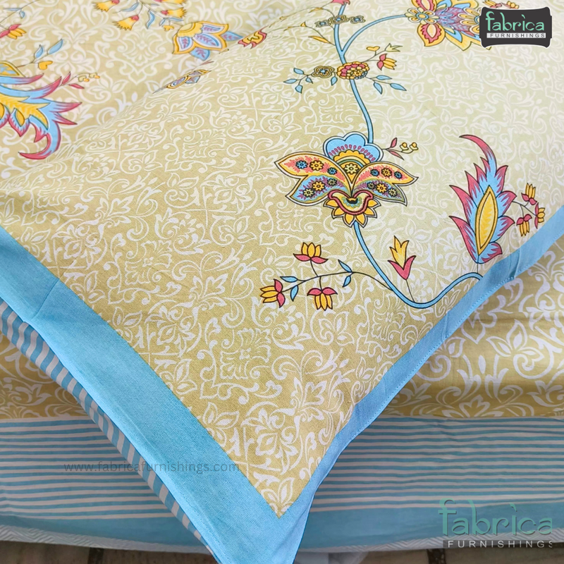 Rajwada Print King Size Pure Cotton King Size Bedsheet