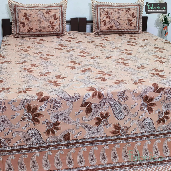 Rajwada Print King Size Pure Cotton King Size Bedsheet