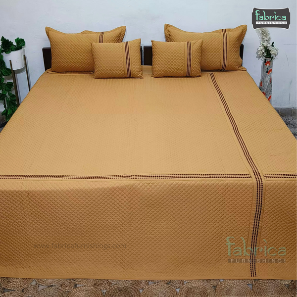 LUXURIOUS  5 PIECE QUILTED EMBROIDERED BEDCOVER