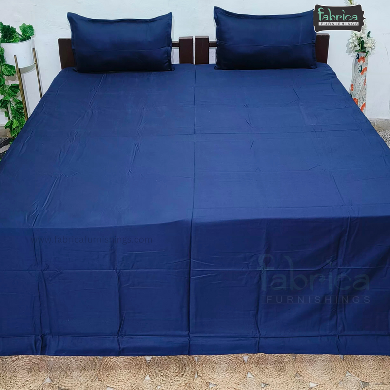 Solid Color Pure Cotton King Size Premium Bedsheet