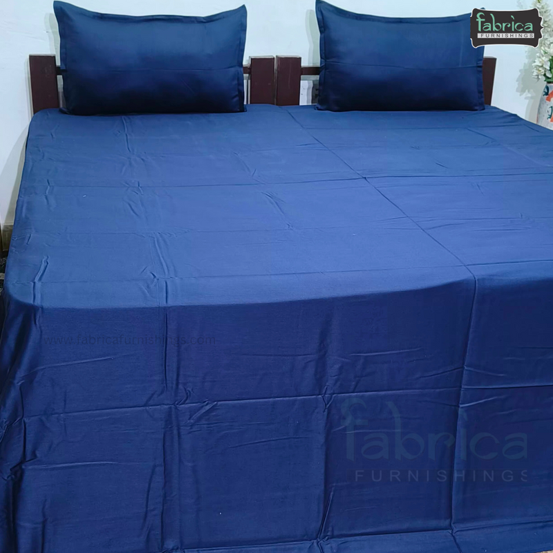 Solid Color Pure Cotton King Size Premium Bedsheet