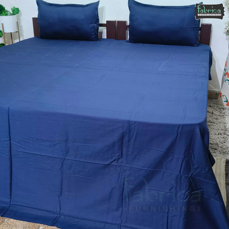 Solid Color Pure Cotton King Size Premium Bedsheet