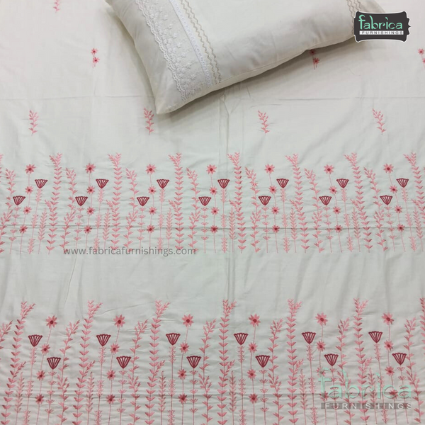 Luxury  Designer Cotton Embroider Double Bed Bed Sheets